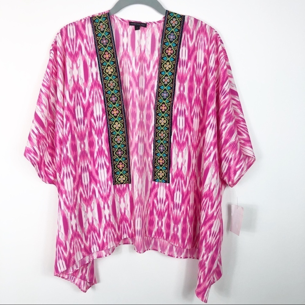 mmmmmm Pink Print S Kimono Style Top NWT